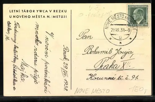 AK Nove Msto, Letni Tábor ywca v Rezku