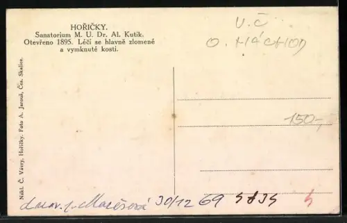 AK Horicky, Sanatorium M. U. Dr. Al. Kutik