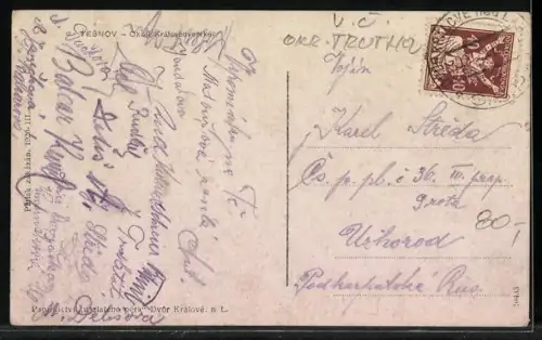 AK Tesnov, Panorama 1917