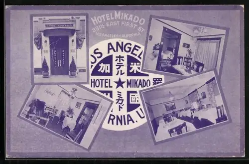 AK Los Angeles, CA, Hotel Mikado, 331st East First Street
