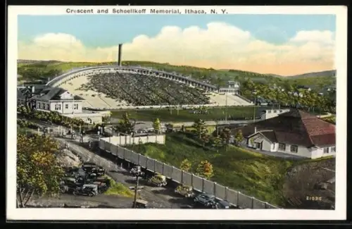 AK Ithaca, NY, Crescent an Schoelkoff Memorial