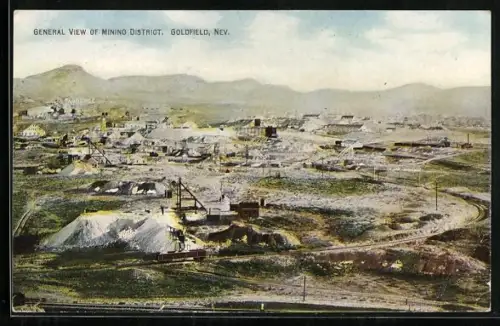 AK Goldfield, NV, General view of mining district