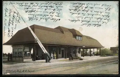 AK Elberon, NJ, Railroad Depot
