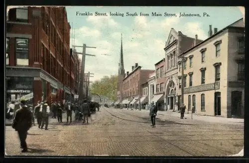 AK Johnstown, PA, Franklin Street, looking south from Main Street