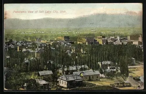 AK Salt Lake City, UT, Panoramic view of the city
