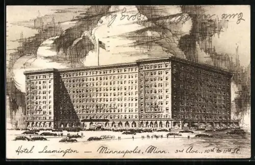 Künstler-AK Minneapolis, MN, Hotel Leamington