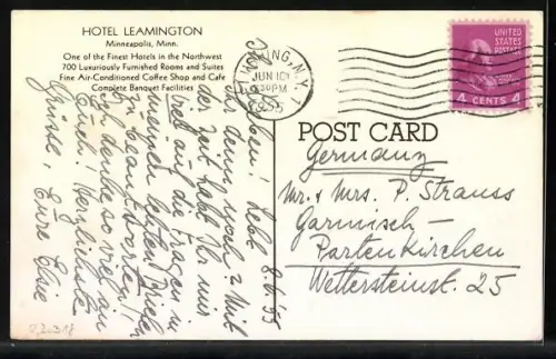 Künstler-AK Minneapolis, MN, Hotel Leamington