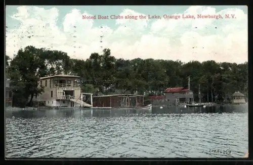 AK Newburgh, NY, Noted Boat Clubs along the Orange Lake