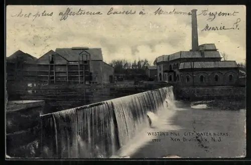 AK New Brunswick, NJ, Weston`s Mill City Water Works