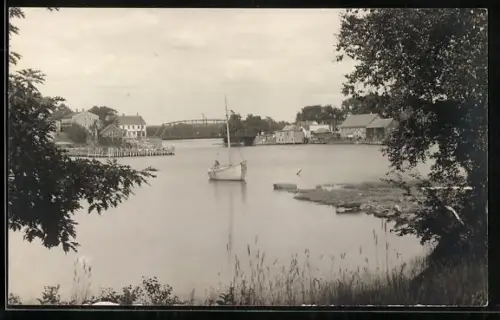 AK Wiscasset, ME, View of the river with bridge