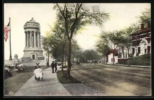 AK New York, NY, Soldiers and Sailors` Monument