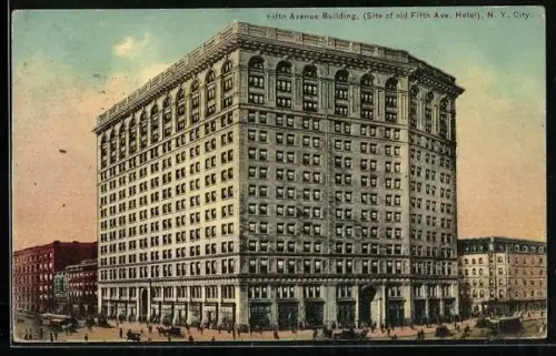 AK New York, NY, Fifth Avenue Building, Site of old Fifth Ave. Hotel