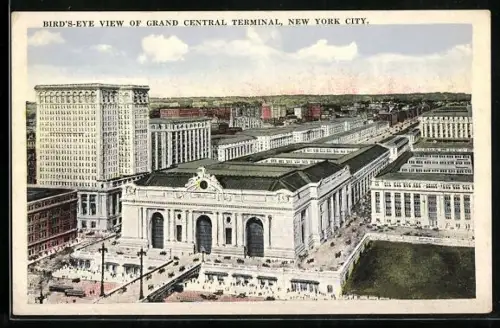 AK New York, NY, Grand Central Terminal, Bird`s-Eye View