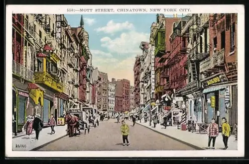 AK New York, NY, Mott Street, Chinatown