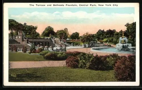 AK New York, NY, The Terrace and Bethesda Fountain, Central Park