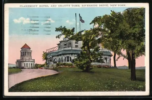 AK New York, NY, Claremont Hotel and Grant`s Tomb, Riverside Drive