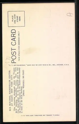 AK New York, RCA Building, Rockefeller Center at night