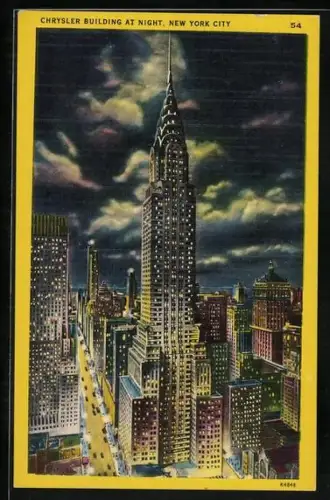 AK New York, NY, Chrysler Building at Night