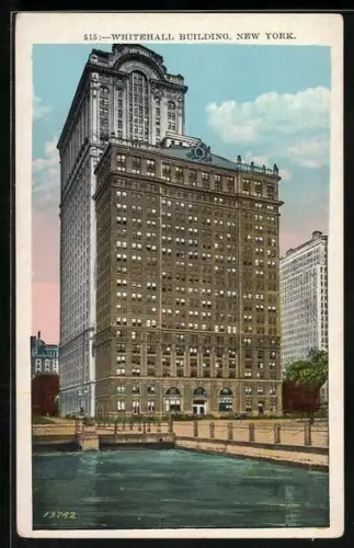 AK New York, NY, Whitehall Building from the Water