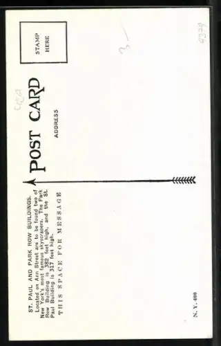 AK New York, NY, St. Paul and Park Row Buildings