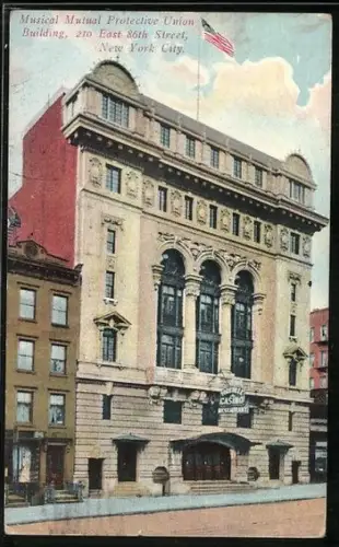 AK New York, NY, Musical Mutual Protective Union Building, 210 East 86th Street