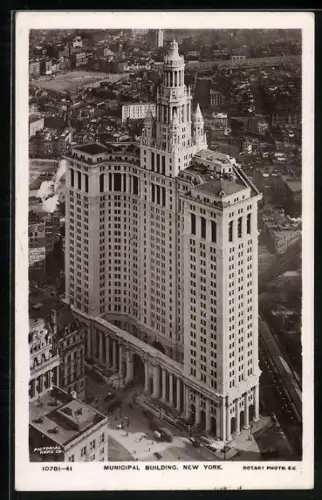 AK New York, NY, Municipal Building, Art Deco