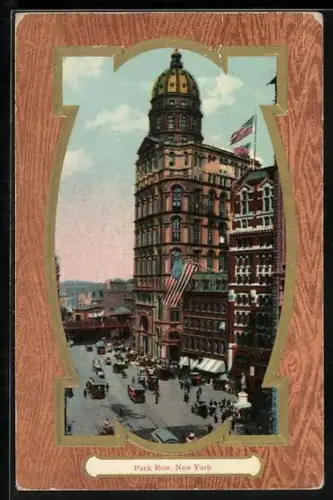 AK New York, NY, Park Row, Tramway