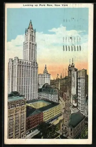 AK New York, NY, Looking up Park Row