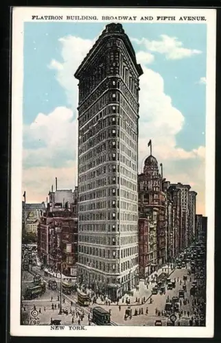 AK New York, Flatiron Building, Broadway and Fifth Avenue