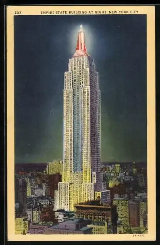 AK New York, Empire State Building at night