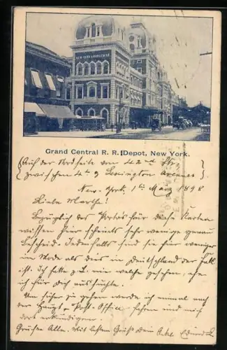 AK New York, NY, Grand Central R. R. Depot