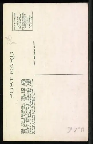 AK New York, NY, The Commodore, Grand Central Terminal