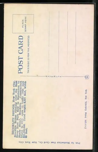 AK New York, NY, Brooklyn Bridge and Woolworth Building