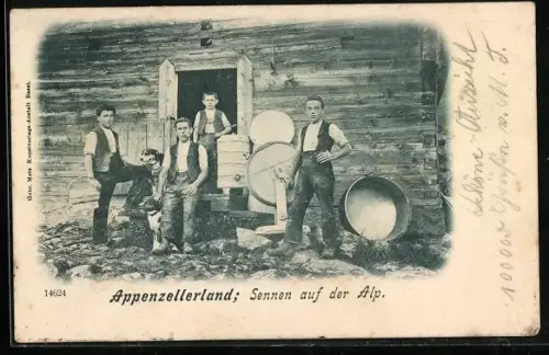 AK Appenzellerland, Sennen auf der Alp