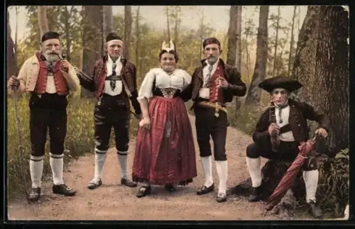 AK Schweizer in Appenzeller Trachten