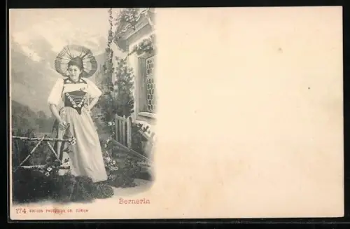 AK Junge Bernerin in Tracht