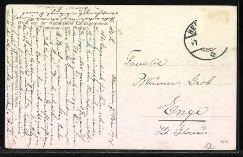 AK Appenzell, Appenzeller Landsgemeinde - Trommler und Pfeifer