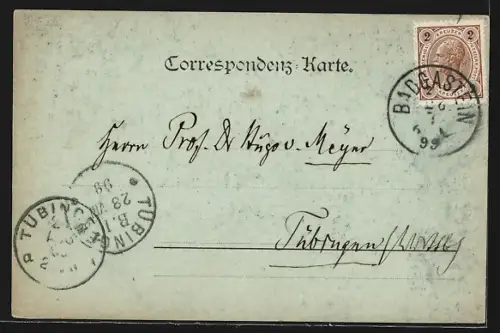 AK Bad Gastein, Wandelbahn mit Wasserfall