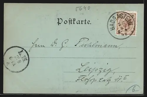 Mondschein-AK Gastein, Teilansicht aus der Vogelschau