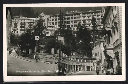 AK Badgastein, Blick auf Hotel Bellevue