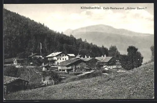 AK Bad Gastein, Café-Restaurant Grüner Baum im Kötschachtal