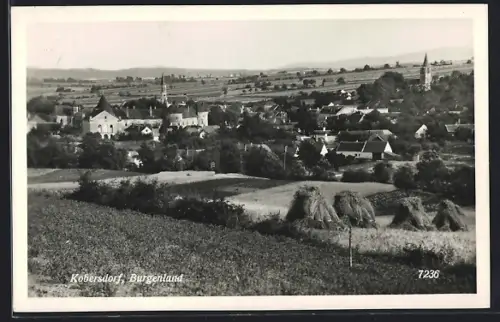 AK Kobersdorf /Burgenland, Ortsansicht mit Umgebung