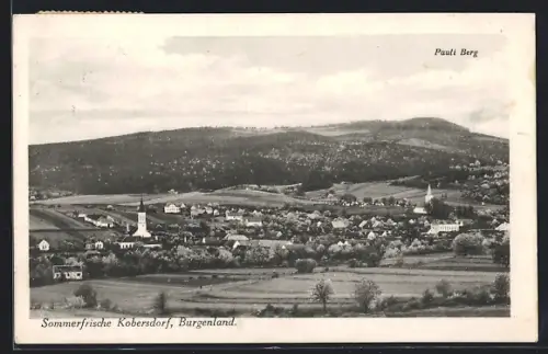 AK Kobersdorf /Burgenland, Gesamtansicht mit Pauli Berg