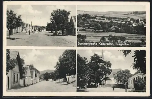 AK Kaisersdorf /Bgld., Strassenpartien, Ortsansicht