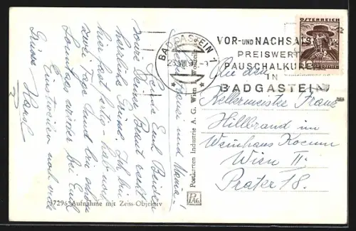 AK Bad Gastein, Hotel Kaiserhof mit Umgebung