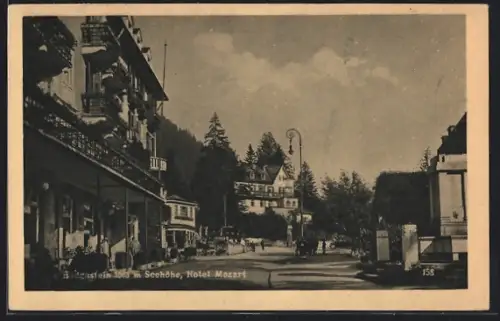 AK Bad Gastein, Hotel Mozart mit Strasse