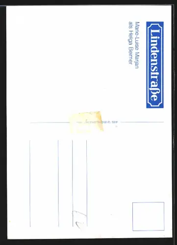 AK Schauspielerin Marie-Luise Marjan mit lächelndem Gesicht