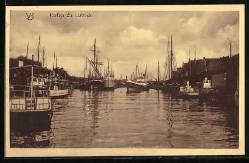 AK Calais, Les Sous-Marins au port, U-Boote im Hafen