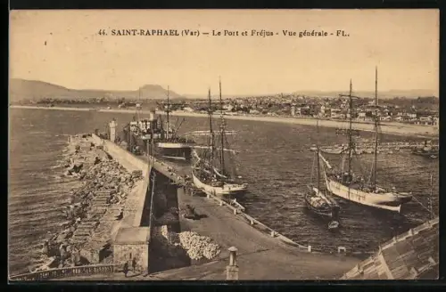 AK Saint-Raphael /Var, Le Port et Fréjus