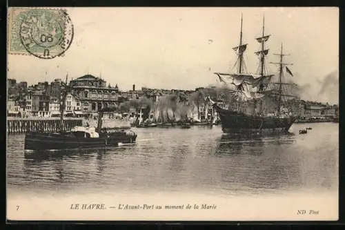 AK Havre, L`Avant-Port au moment de la Marée